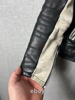 Vintage FURYGAN Leather Racing Jacket Big Logo Motorcycle Men's Size S