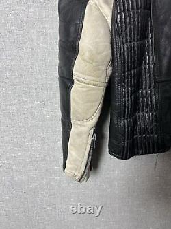 Vintage FURYGAN Leather Racing Jacket Big Logo Motorcycle Men's Size S