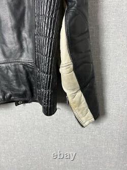 Vintage FURYGAN Leather Racing Jacket Big Logo Motorcycle Men's Size S