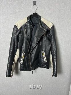 Vintage FURYGAN Leather Racing Jacket Big Logo Motorcycle Men's Size S