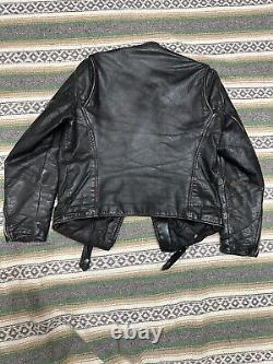 Vintage Fidelity Sportswear Steer Hide Leather Motorcycle Jacket 50s 21x25 USA