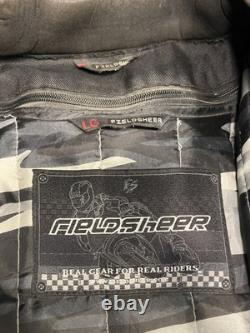 Vintage Fieldsheer Men's Leather Tribal Armored Motorcycle Jacket/Size Large