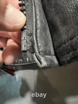 Vintage FirstGear Leather Jacket Mens Large Bomber Motorcycle Hein Gericke 90s