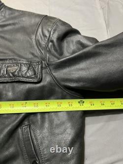 Vintage FirstGear Leather Jacket Mens Large Bomber Motorcycle Hein Gericke 90s