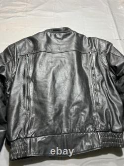 Vintage FirstGear Leather Jacket Mens Large Bomber Motorcycle Hein Gericke 90s