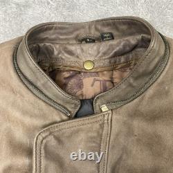 Vintage First Gear Leather Jacket Mens Brown Large Hein Gericke Motorcycle Liner
