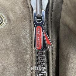 Vintage First Gear Leather Jacket Mens Brown Large Hein Gericke Motorcycle Liner