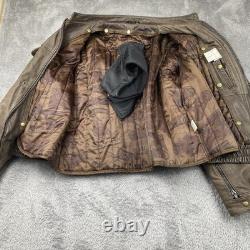 Vintage First Gear Leather Jacket Mens Brown Large Hein Gericke Motorcycle Liner