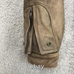 Vintage First Gear Leather Jacket Mens Brown Large Hein Gericke Motorcycle Liner