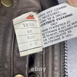 Vintage First Gear Leather Jacket Mens Brown Large Hein Gericke Motorcycle Liner