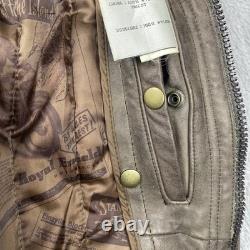 Vintage First Gear Leather Jacket Mens Brown Large Hein Gericke Motorcycle Liner