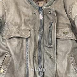 Vintage First Gear Leather Jacket Mens Brown Large Hein Gericke Motorcycle Liner