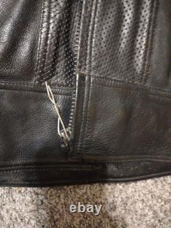 Vintage Frank Thomas leather jacket Size UK 42, EUR 52, Padded Nice