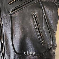 Vintage GUESS LEGENDS Leather Letterman Jacket Mens L Bomber Motorcycle Retro