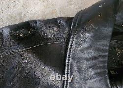 Vintage GUESS LEGENDS Leather Letterman Jacket Mens L Bomber Motorcycle Retro