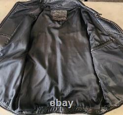 Vintage GUESS LEGENDS Leather Letterman Jacket Mens L Bomber Motorcycle Retro