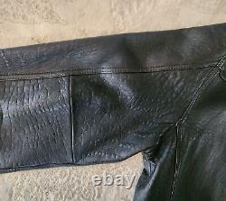 Vintage GUESS LEGENDS Leather Letterman Jacket Mens L Bomber Motorcycle Retro