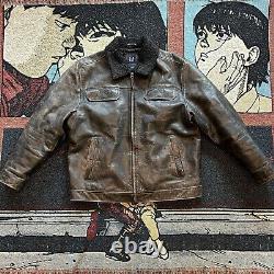 Vintage Gap Leather Jacket Men's XL Black Full Zip