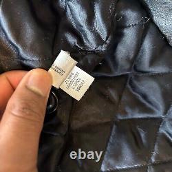 Vintage Gap Leather Jacket Men's XL Black Full Zip