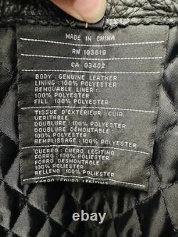Vintage Genuine Harley Davidson Leather Jacket Motorcycle Mens L Ebroidered Logo