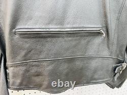Vintage Genuine Harley Davidson Leather Jacket Motorcycle Mens L Ebroidered Logo