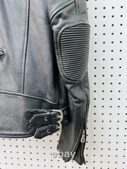 Vintage Genuine Harley Davidson Leather Jacket Motorcycle Mens L Ebroidered Logo