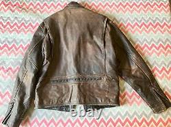 Vintage Genuine Harley Davidson Leather Motorcycle Biker Jacket GC Size M