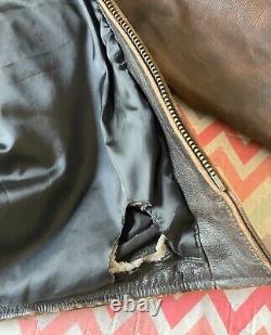 Vintage Genuine Harley Davidson Leather Motorcycle Biker Jacket GC Size M