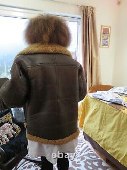 Vintage Genuine Irvin Sheepskin Flying Jacket Wonderful Patina 38in