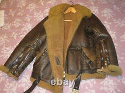 Vintage Genuine Irvin Sheepskin Flying Jacket Wonderful Patina 38in