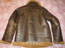 Vintage Genuine Irvin Sheepskin Flying Jacket Wonderful Patina 38in