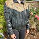 Vintage Genuine Leather Jacket PERFECT condition with snakeskin! FREE Shipping
