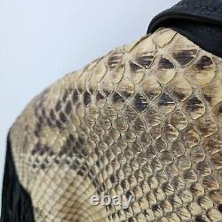Vintage Genuine Leather Jacket PERFECT condition with snakeskin! FREE Shipping