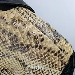 Vintage Genuine Leather Jacket PERFECT condition with snakeskin! FREE Shipping