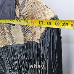 Vintage Genuine Leather Jacket PERFECT condition with snakeskin! FREE Shipping
