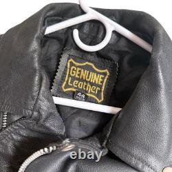 Vintage Genuine Leather Moto Biker Motorcycle Jacket size 54 Style