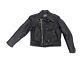 Vintage Genuine Leather Motorcycle Biker Jacket Sz. 42 (Medium) Black