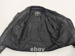 Vintage Genuine Leather Motorcycle Biker Jacket Sz. 42 (Medium) Black