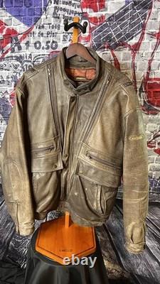 Vintage German Hein Gericke Leather Jacket Brown Size 56 EU XL
