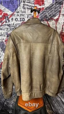 Vintage German Hein Gericke Leather Jacket Brown Size 56 EU XL