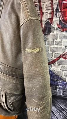 Vintage German Hein Gericke Leather Jacket Brown Size 56 EU XL
