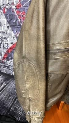 Vintage German Hein Gericke Leather Jacket Brown Size 56 EU XL