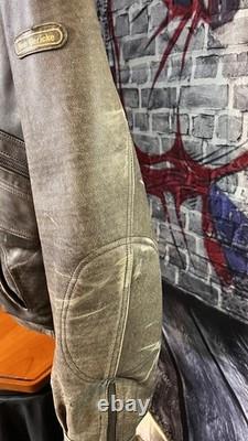 Vintage German Hein Gericke Leather Jacket Brown Size 56 EU XL