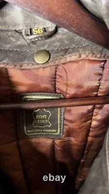Vintage German Hein Gericke Leather Jacket Brown Size 56 EU XL