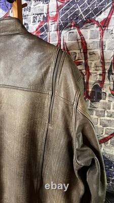 Vintage German Hein Gericke Leather Jacket Brown Size 56 EU XL