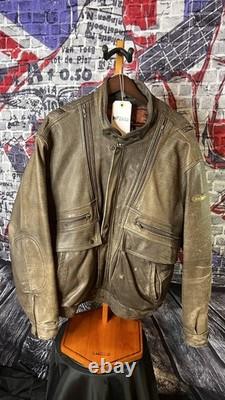 Vintage German Hein Gericke Leather Jacket Brown Size 56 EU XL