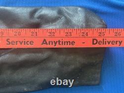 Vintage German Police Leather Motorcycle Jacket Coat with Patch