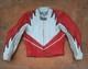 Vintage Giudici Leather Moto Racing Jacket Red White Biker MorENa Italy Size M