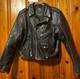 Vintage Golden State Leather Motorcycle Jacket Mens 44 Black Biker Korea