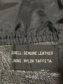 Vintage Golden State Leather Motorcycle Jacket Mens 44 Black Biker Korea
